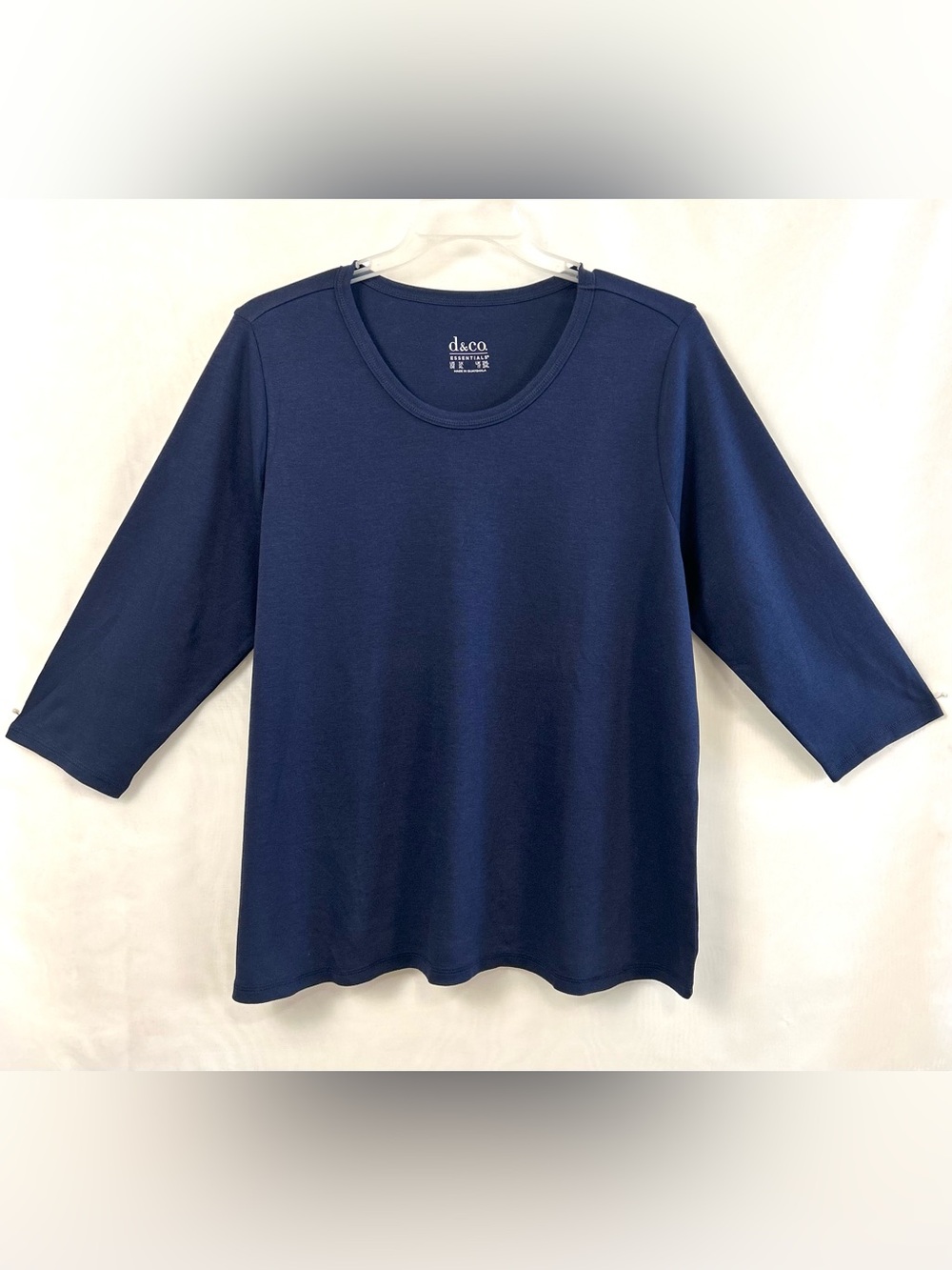 New Denim & Co Navy Blue 3/4 Sleeve Knit Top / Size 1X